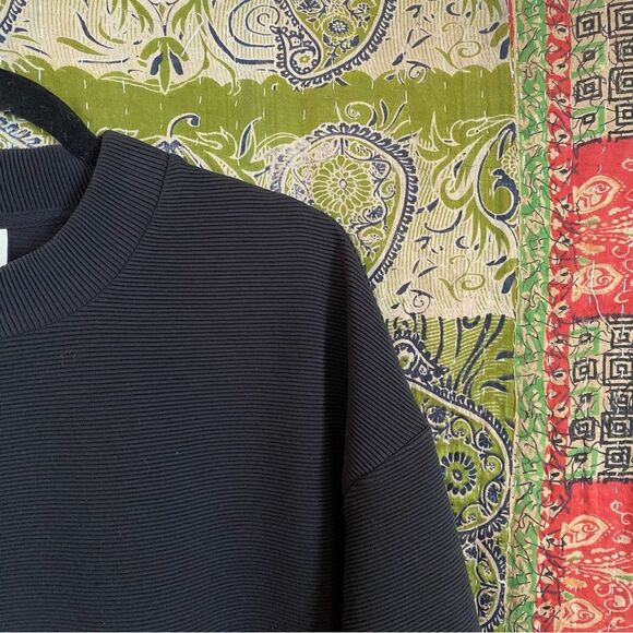 Varley Black Mae Boyfriend Ottoman Sweatshirt Size Small Amazing Condition - Picture 4 of 15